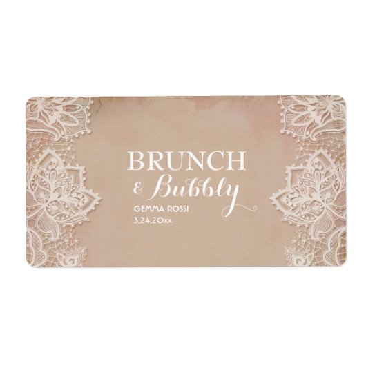 logo of Baby shower mini-champagne-etiket Etiket (Voorkant)