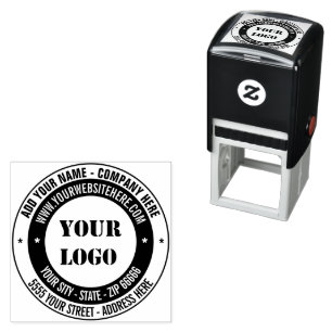 Logo of Foto Adres Kleur Ronde Stempel Voorbeeld