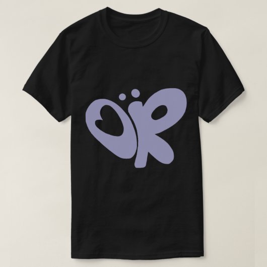 logo olivia rodrigo paarse vlinder t-shirt (Design voorkant)