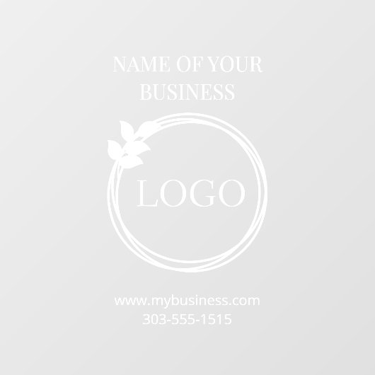 Logo Ondoorzichtig venster vastkleven Raamsticker (Vel)