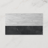 Logo onroerend goed | Houtnerf | Marmer Visitekaartje (Achterkant)