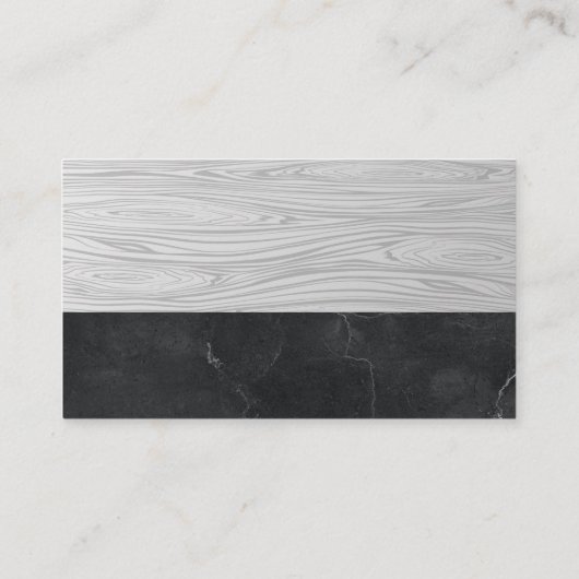 Logo onroerend goed | Houtnerf | Marmer Visitekaartje (Achterkant)