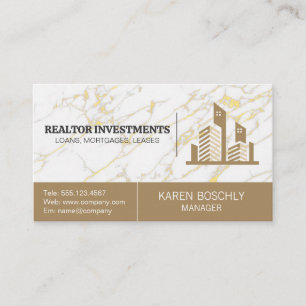 Logo onroerend goed Marmer Visitekaartje