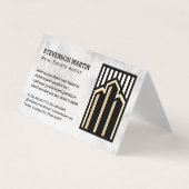 Logo onroerend goed | Marmer Visitekaartjes (Voorkant)