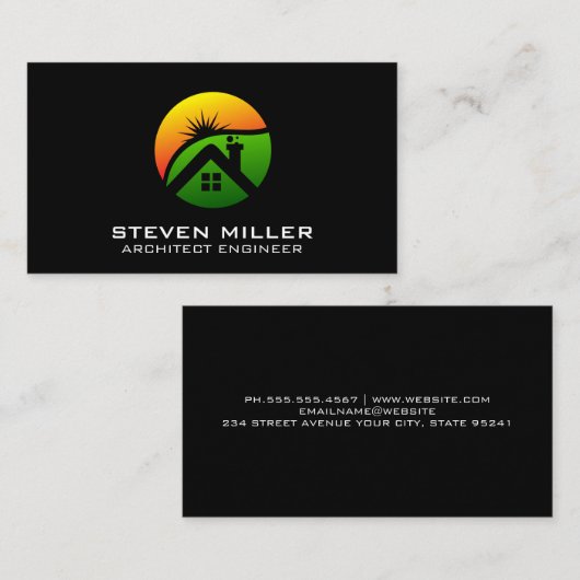 Logo onroerend goed visitekaartje (Voorkant / Achterkant)