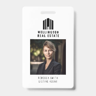Logo onroerend goed zwart wit makelaar vastgoedmak badge