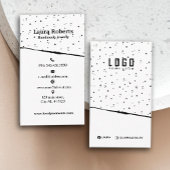 Logo Oorbel Display Kaart Abstract ontwerp Visitekaartje