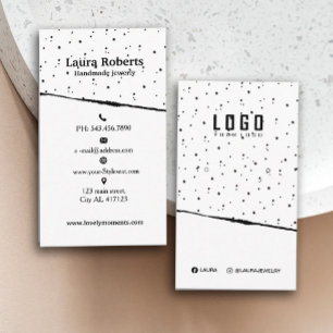 Logo Oorbel Display Kaart Abstract ontwerp Visitekaartje