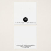 Logo Oorbel Sieraden Display Kaart (Voorkant /achterkant)