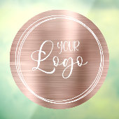 Logo op drie witte ringen met Roos Gold Foil Raamsticker (Vel 3)