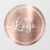 Logo op drie witte ringen met Roos Gold Foil Raamsticker (Vel)