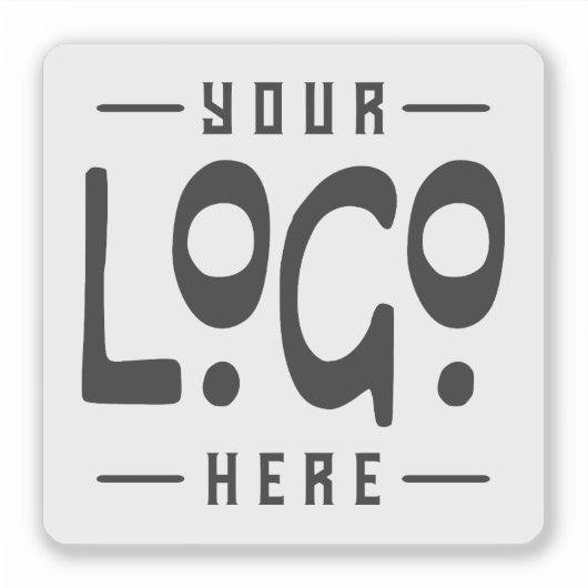 Logo op Vinyl vierkant Zakelijk merk Clear Laptop Sticker (Voorkant)