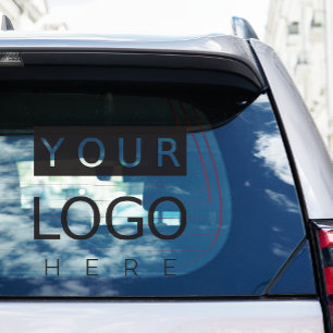 Logo op Vinyl vierkante Business Car Window Bumper Sticker