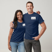 Logo op voorzijde met foto van Knight op achterzij T-shirt (Unisex)