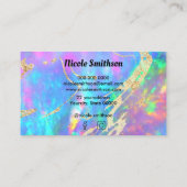 logo op vuur opaal achtergrond visitekaartje (Achterkant)