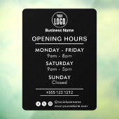 Logo Open Uur Social Media Bedrijf Raamsticker (Vel 3)