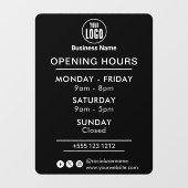 Logo Open Uur Social Media Bedrijf Raamsticker (Vel)