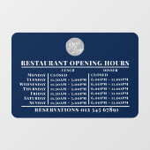 Logo opening lunch diner uren restaurant raamsticker (Vel)