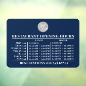 Logo opening lunch diner uren restaurant raamsticker (Vel 3)