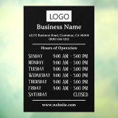 Logo Openingstijden Bedrijfsuren Openingstijden Raamsticker (Vel 3)
