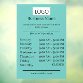 Logo Openingstijden Bedrijfsuren Openingstijden Raamsticker (Vel 3)