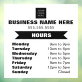 Logo Openingstijden Raamsticker (Vel 3)