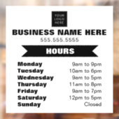 Logo Openingstijden Raamsticker (Vel 2)