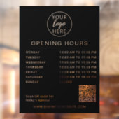 Logo Openingsuren Simple Custom Business Raamsticker (Vel 2)