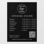 Logo Openingsuren Simple Custom Business Raamsticker (Vel)