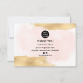 Logo or brosse rose aquarelle commander merci (Devant)