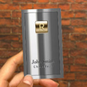 Logo Or Carte de visite Chauffeur métallique