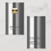 Logo Or Carte de visite détective métallique (Devant / Derrière)