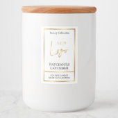 Logo or Étiquette d'emballage de bougie Jar Élégan (Devant)