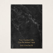 Logo Or Marbre noir Porte-oreille Carte d'affichag (Dos)