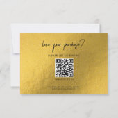 Logo Or Merci D'affaires Personnalisé Or (Dos)