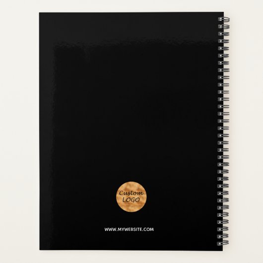 Logo or noir monogramme initiales affaires (Dos)