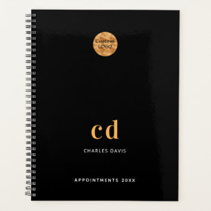 Logo or noir monogramme initiales affaires