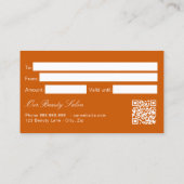 logo orange brûlé carte cadeau qr (Dos)