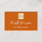 logo orange brûlé carte cadeau qr (Devant)