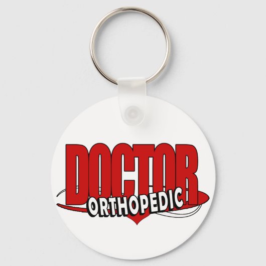 LOGO ORTHOPEDIC DOCTOR BIG RED LETTERS SLEUTELHANGER (Voorkant)