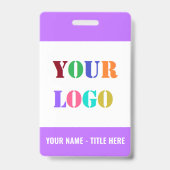 Logo ou Photo de Votre Nom Exemple de Badges d'ent (Arrière)