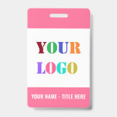 Logo ou Photo de Votre Nom Exemple de Badges d'ent (Avant)