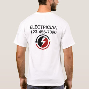 Logo-overhemden voor elektriciensbedrijven t-shirt