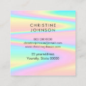 logo papillon coloré carré carte de visite (Dos)