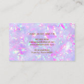 logo papillon sur carte de visite de texture opale (Dos)