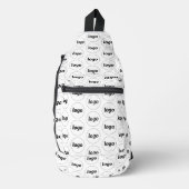 Logo Patroon Zakelijk Promotie Branding Wit Sling Bag (Voorkant)