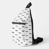 Logo Patroon Zakelijk Promotie Branding Wit Sling Bag (Rechterhoek)