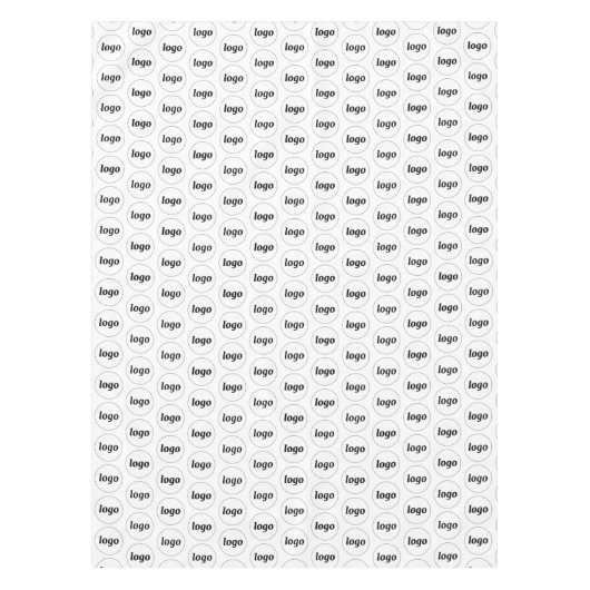 Logo Patroon Zakelijk Promotie Branding Wit Tafelkleed (Voorkant)