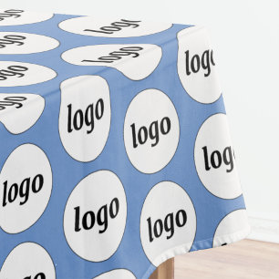 Logo Patroon Zakelijke Promotie Branding Blauw Tafelkleed