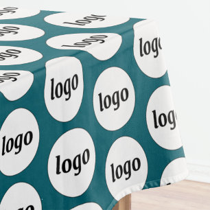 Logo Pattern Business Branding Blauwgroen Groen Tafelkleed
